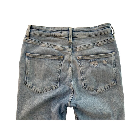We The Free People Womens size 27 Light Wash Distressed Skinny Jeans Button Fly - Picture 8 of 10